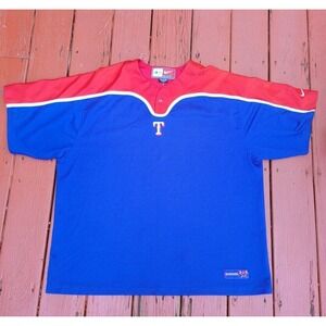Texas Rangers NIKE Team Gear 2 Button Pullover Shirt Men's XXL